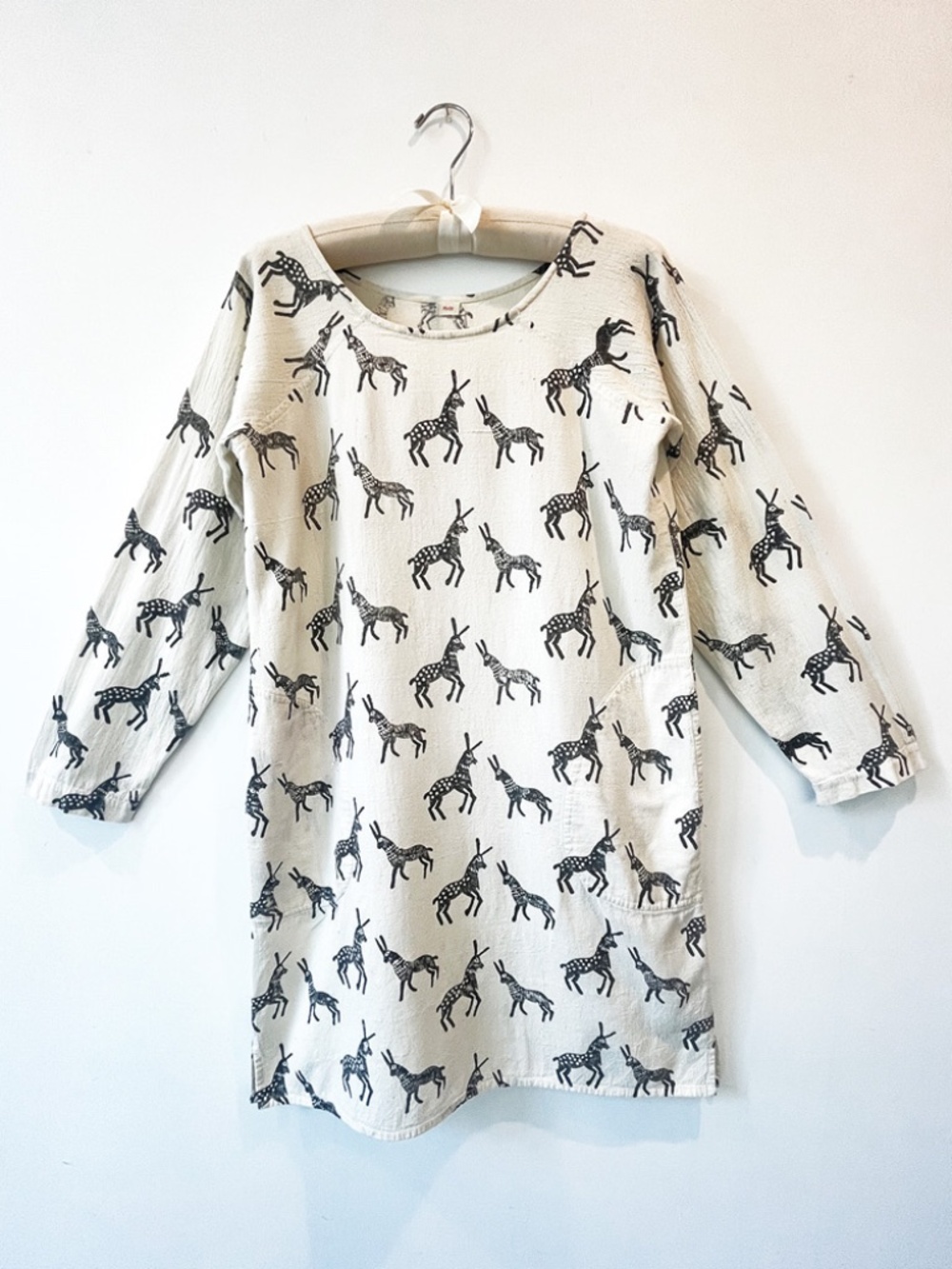 PO-EM Brunch Dress in Block Print - Small